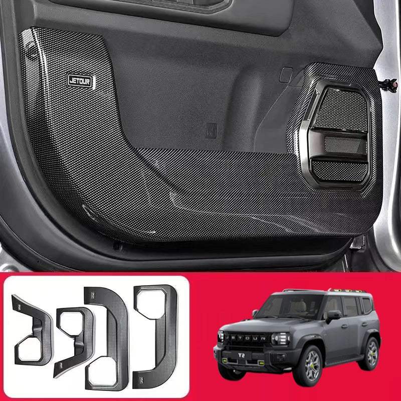 Carbon fibre door kick protection for Chery Jetour T2 CHERY1