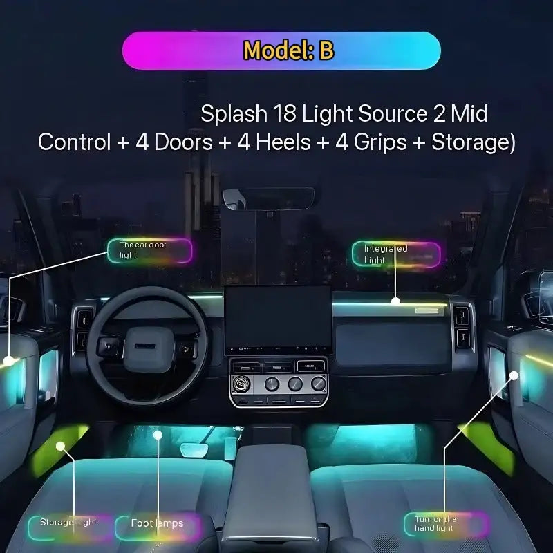 Car Interior Ambient Lighting Conversion for Chery iCAR V23