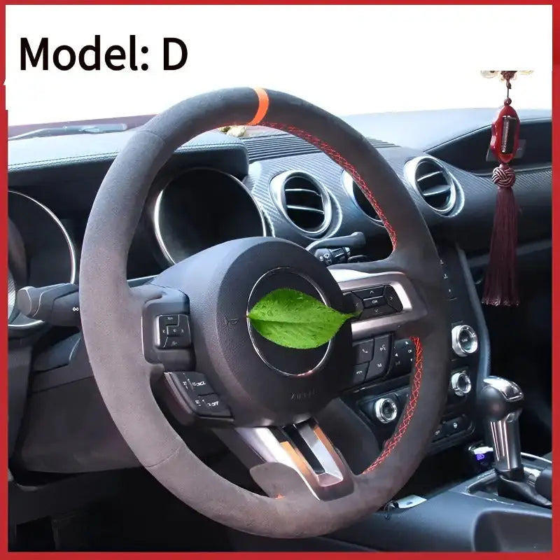 Hand-stitched tumbled leather steering wheel cover CHERY10