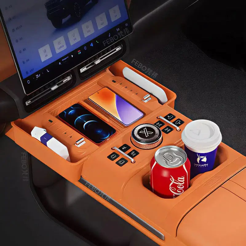 Jetour G700 Charging Silicone Pad Storage Case with Lower Storage Compartment