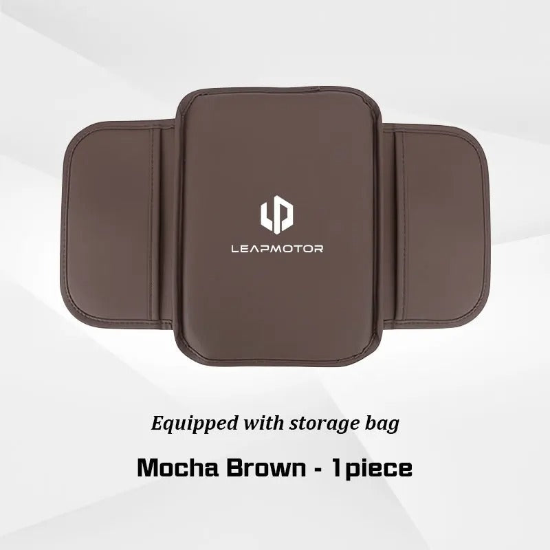 Leapmotor Armrest Box Heightening Pad | Center Console Organizer Mat with Storage PU Leather