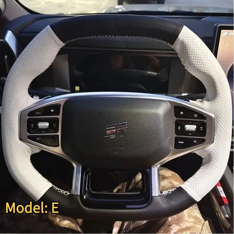 Genuine Leather Handmade Steering Wheel Cover for Chery Jetour T2 & Jetour T2 PHEV CHERY2