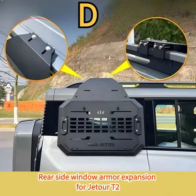 Rear side window armor expansion for Chery JETOUR T2 CHERY9