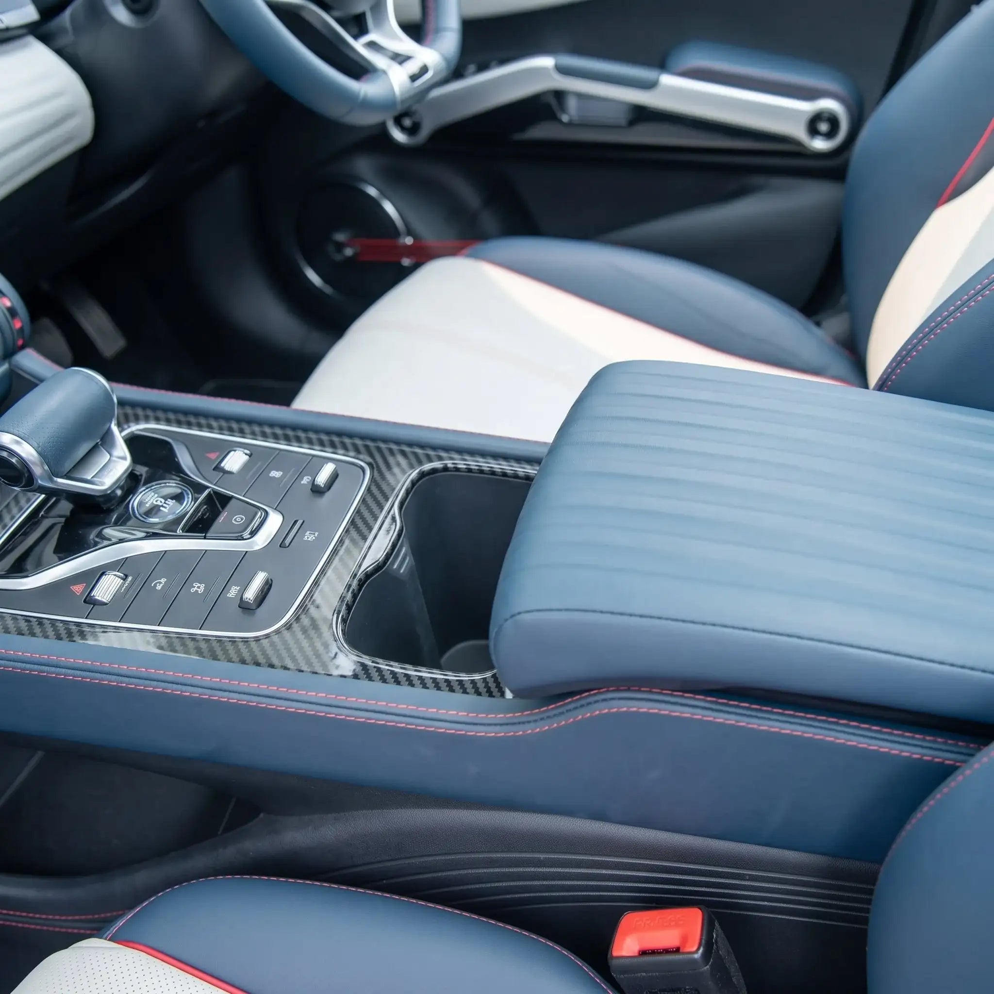 ABS Carbon Fiber Style Center Console Wrap Sticker for BYD Atto 3