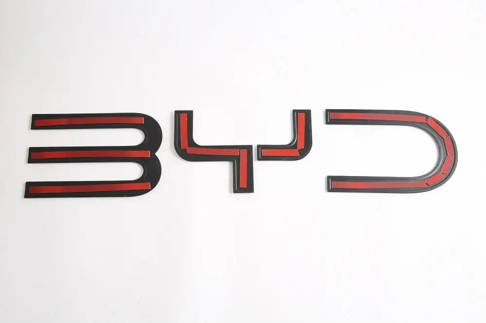 比亚迪“鲨鱼6”车型ABS塑料后标志，汽车外部装饰件，黑色标识牌。
