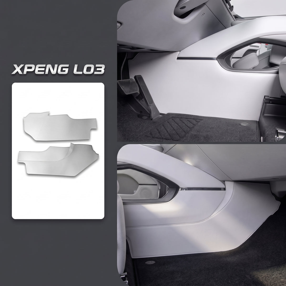 Custom Fit Kick Guards for XPENG L03 Center Console Protection 2pcs