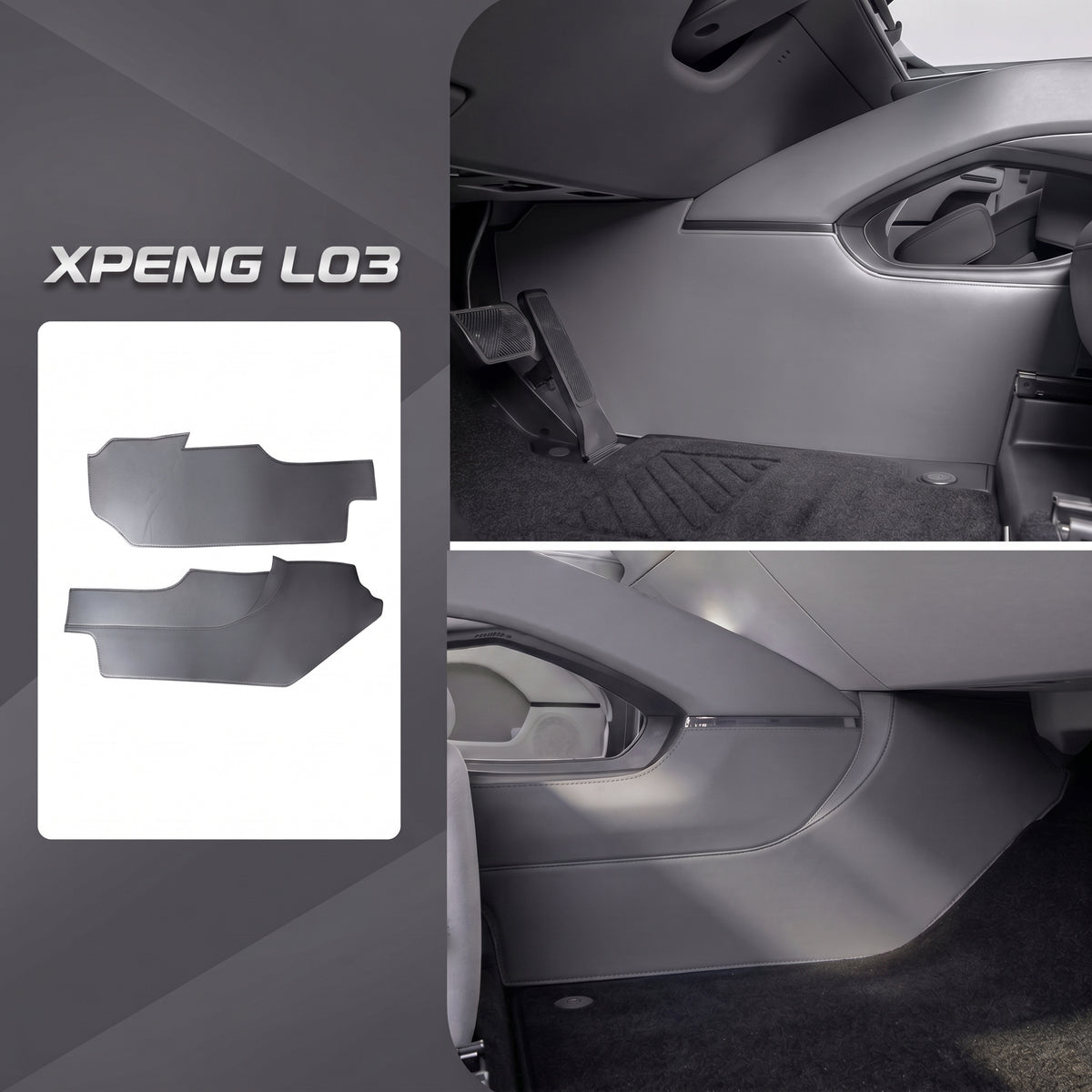 Custom Fit Kick Guards for XPENG L03 Center Console Protection 2pcs