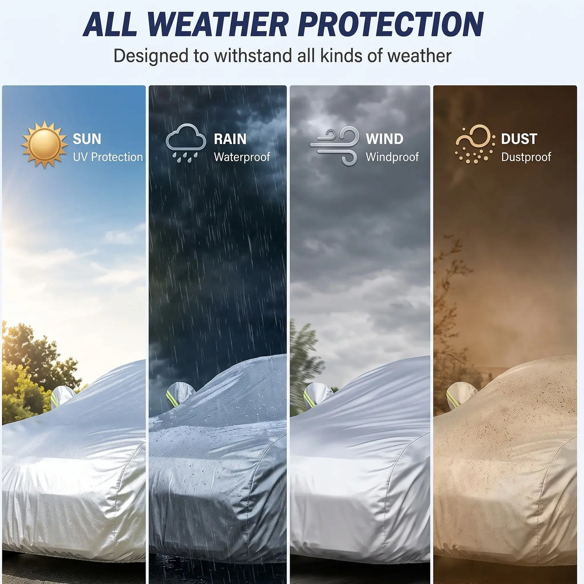 All-Weather Waterproof Car Cover Sunscreen for Summer & Winter | carblaze 3