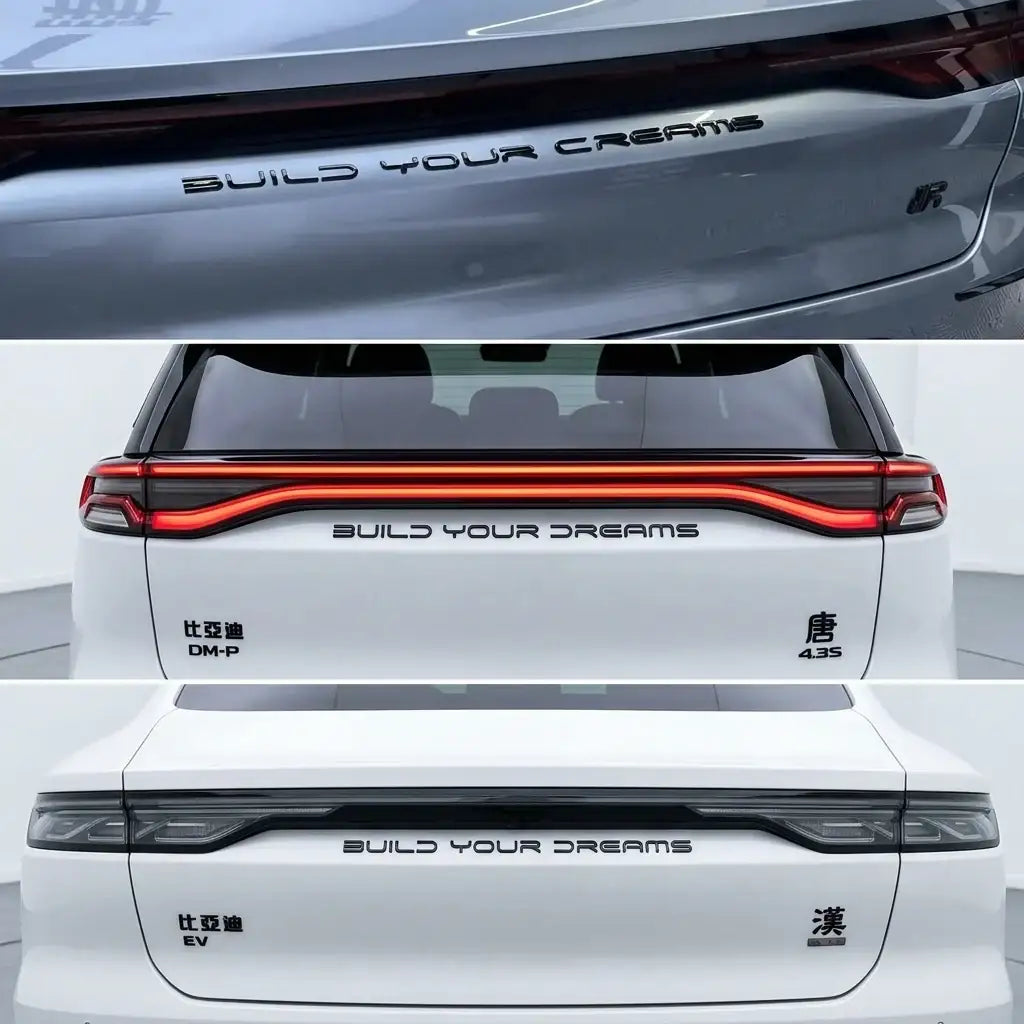 Rear Bumper Glossy Black Emblem Badge LOGO Set for BYD | carblaze 4
