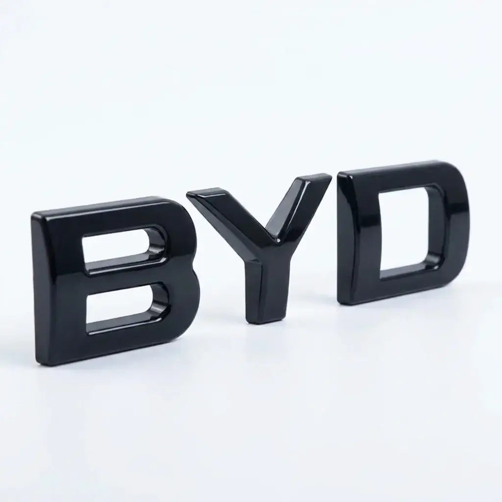 Rear Bumper Glossy Black Emblem Badge LOGO Set for BYD | carblaze 5