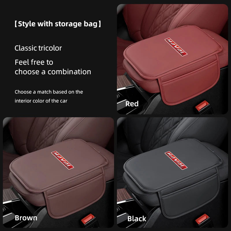 Custom Fit PU Leather Center Console Armrest Mat Cushion Protector for Great Wall Haval H1 H2S H3 H4 H5 H6 H7 H8 H9 F5 F7 F7X M6