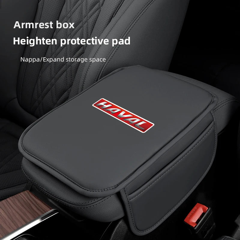 Custom Fit PU Leather Center Console Armrest Mat Cushion Protector for Great Wall Haval H1 H2S H3 H4 H5 H6 H7 H8 H9 F5 F7 F7X M6