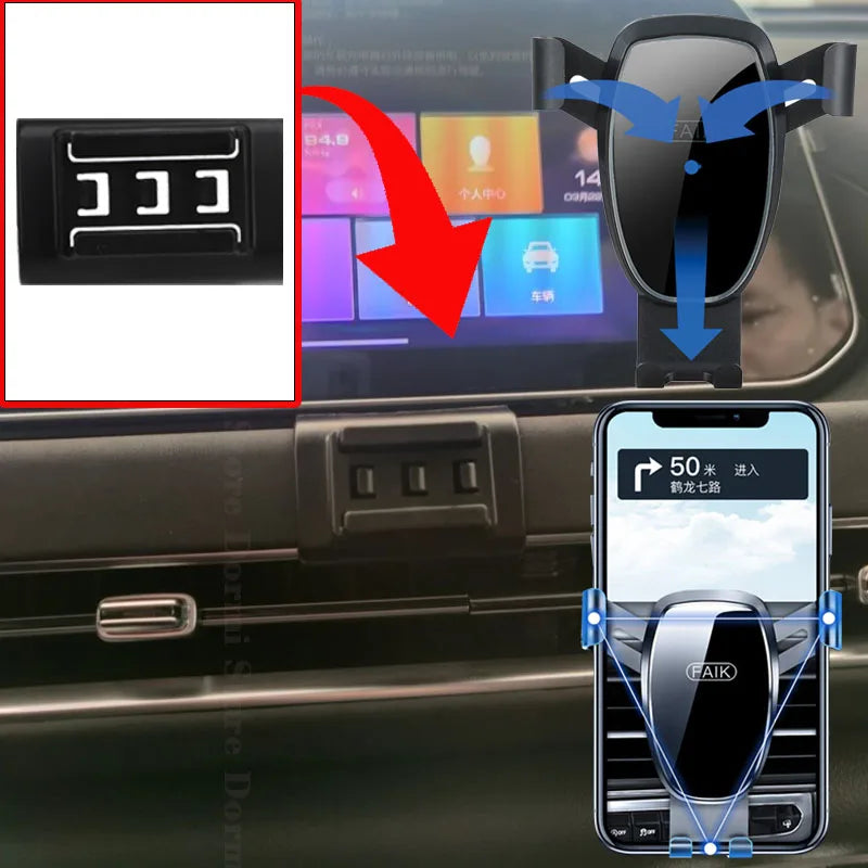 Custom Car Phone Holder for Ora Good Cat Funky Cat GWM Ora 2020-2023 Secure Vent Mount