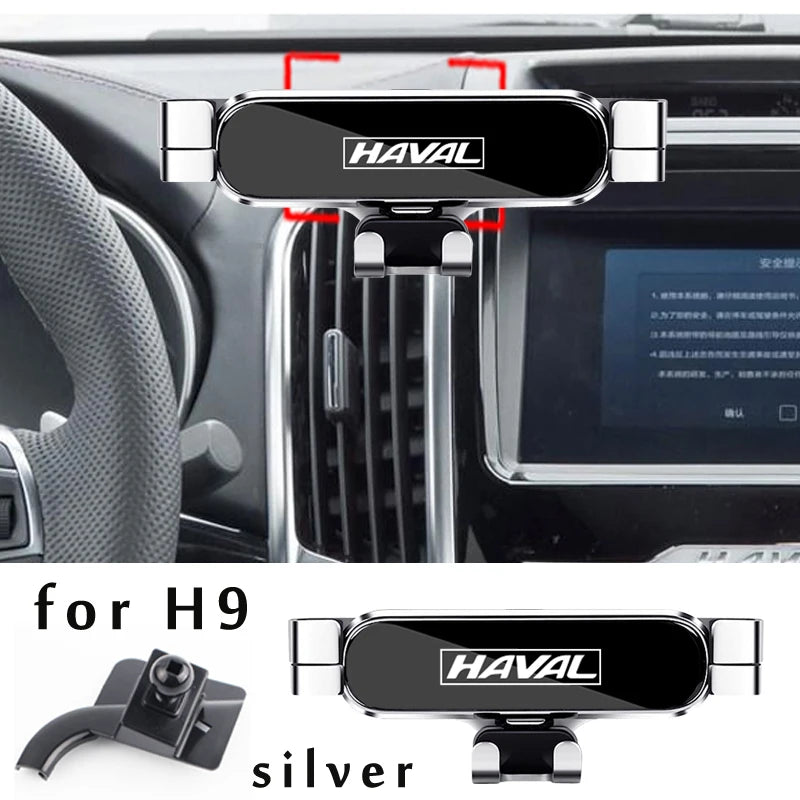 Car Phone Holder for Haval H6 3rd Gen H9 2021 2022 Car Styling Bracket GPS Stand Rotatable Support Mobile Accessories