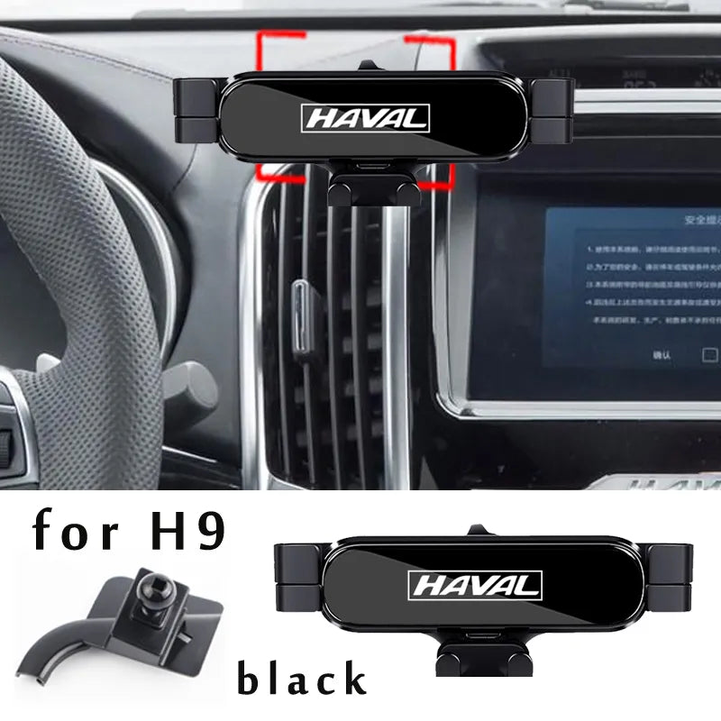 Car Phone Holder for Haval H6 3rd Gen H9 2021 2022 Car Styling Bracket GPS Stand Rotatable Support Mobile Accessories