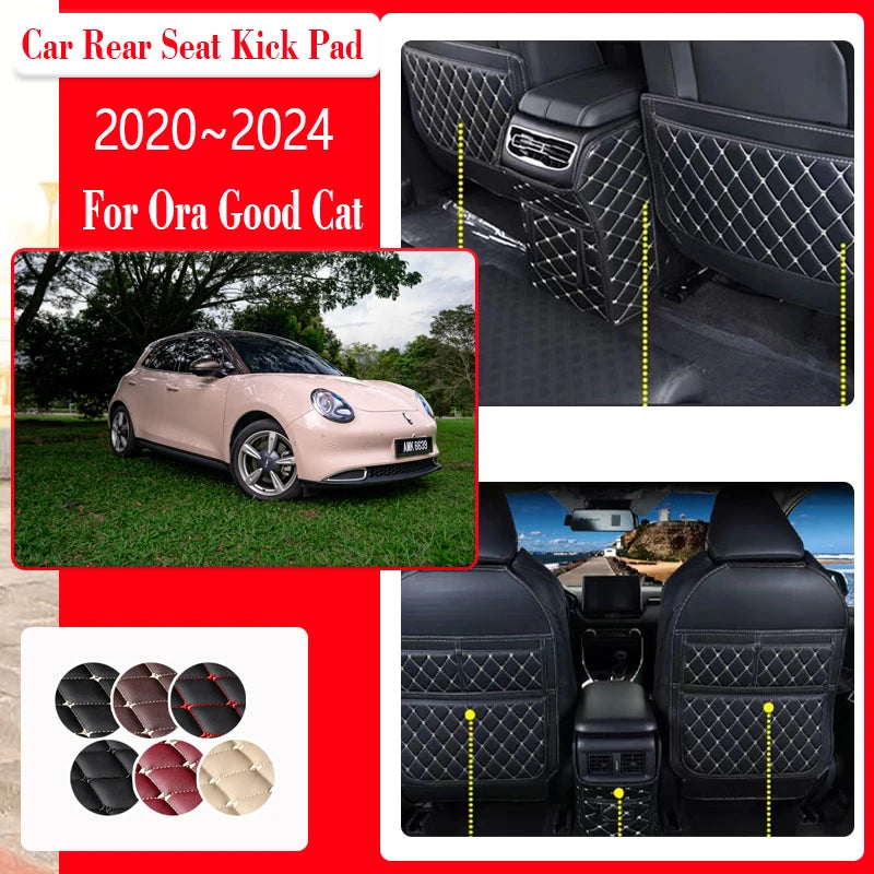 Custom Fit Car Seat Kick Mat for GWM Ora Good Cat Funky Cat Haomao 03 ES11 2020-2024 2023 Anti-Dirty Armrest Back Seat Pad