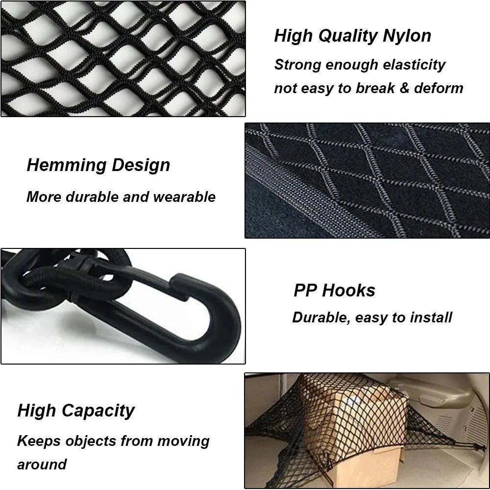 Wey Tank 300 GWM HEV Cargo Net | Elastic Nylon Trunk Net Mesh | Luggage Storage Auto Interior Accessories