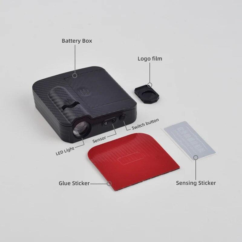 Écusson de porte de voiture avec lampe LED d'accueil et projecteur laser sans fil