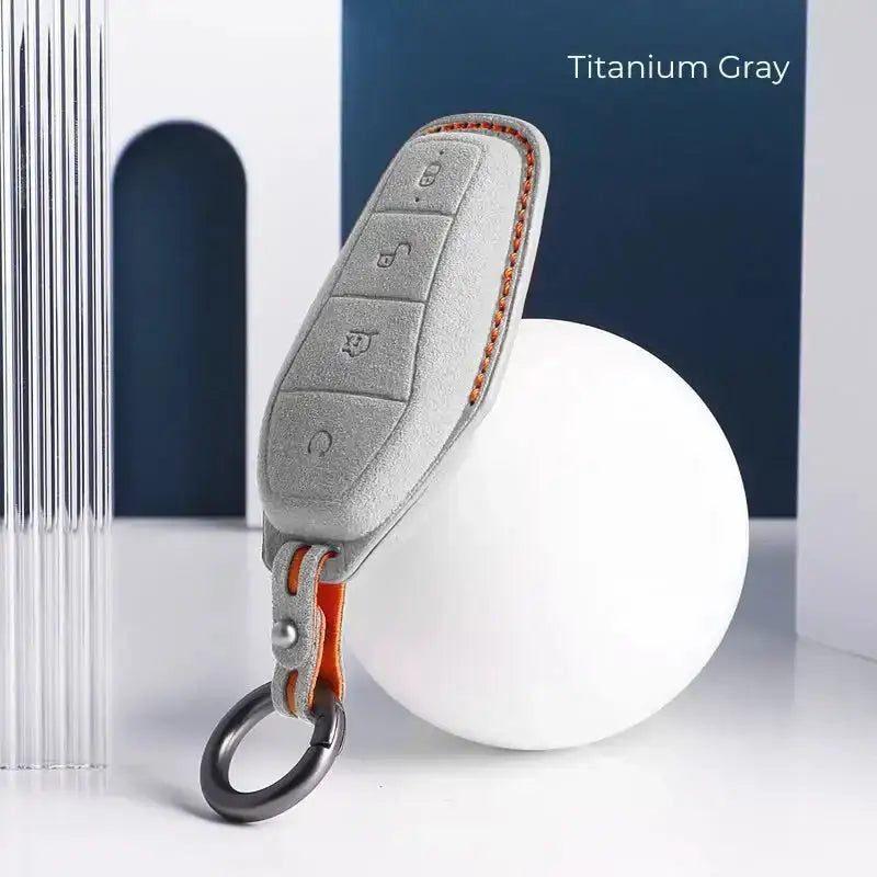 Car Key Fob Holder Keychain Alloy Ring for BYD Models