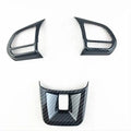Carbon Fiber Car Steering Wheel Button Cover Sticker Interior MG1