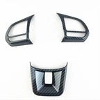Carbon Fiber Car Steering Wheel Button Cover Sticker Interior MG1