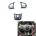 Carbon Fiber Car Steering Wheel Button Cover Sticker Interior MG3