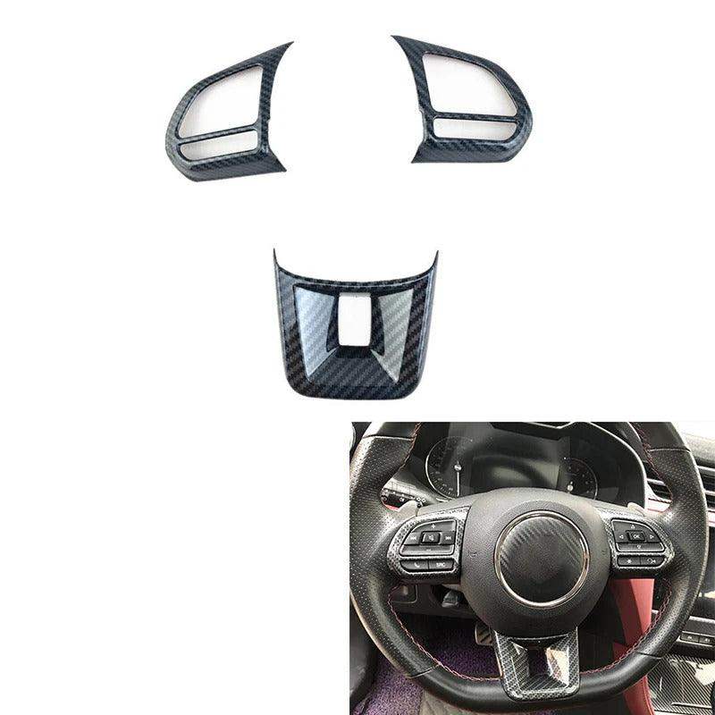 Carbon Fiber Car Steering Wheel Button Cover Sticker Interior MG3