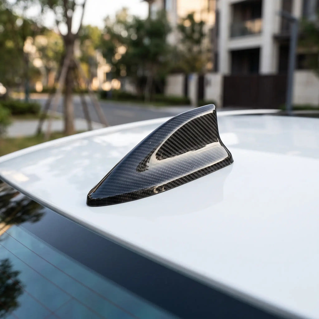 Universal Car Roof Antenna Shark Fin Trim Cover | Sport Carbon Fiber Style | carblaze 1