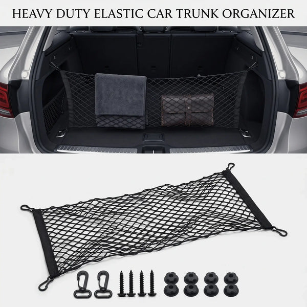 Heavy Duty Elastic Car Trunk Storage Mesh Net | Cargo Organizer | carblaze 1