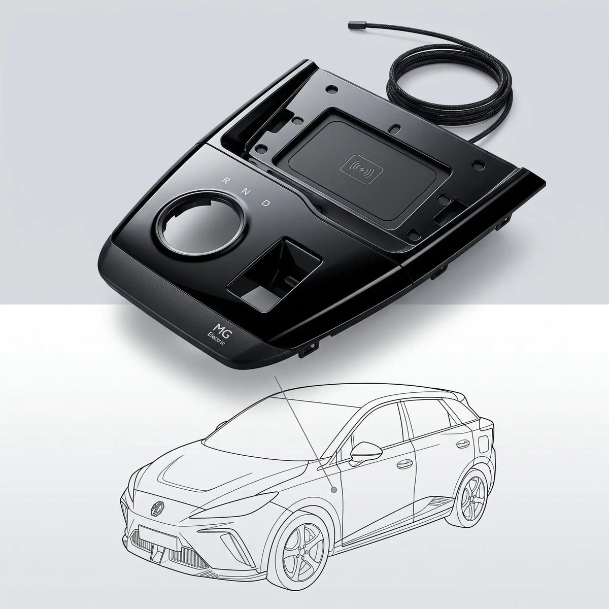 Dedicated Car Qi Cell Phone Wireless Charger Pad Fast Charging Mat for MG4 | carblaze 1