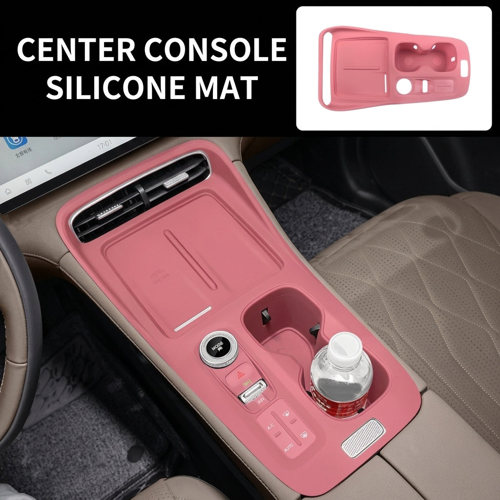 Custom Silicone Console Mat for Chery Tiggo 8 PLUS 2026 - Backlit Button & Wireless Charging