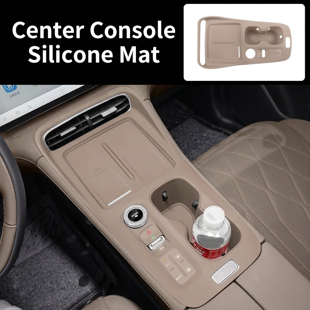 Custom Silicone Console Mat for Chery Tiggo 8 PLUS 2026 - Backlit Button & Wireless Charging