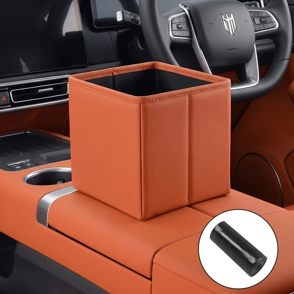 Mini Portable Leak-proof Car Trash Can with Lid | Auto Garbage Bin | carblaze 1