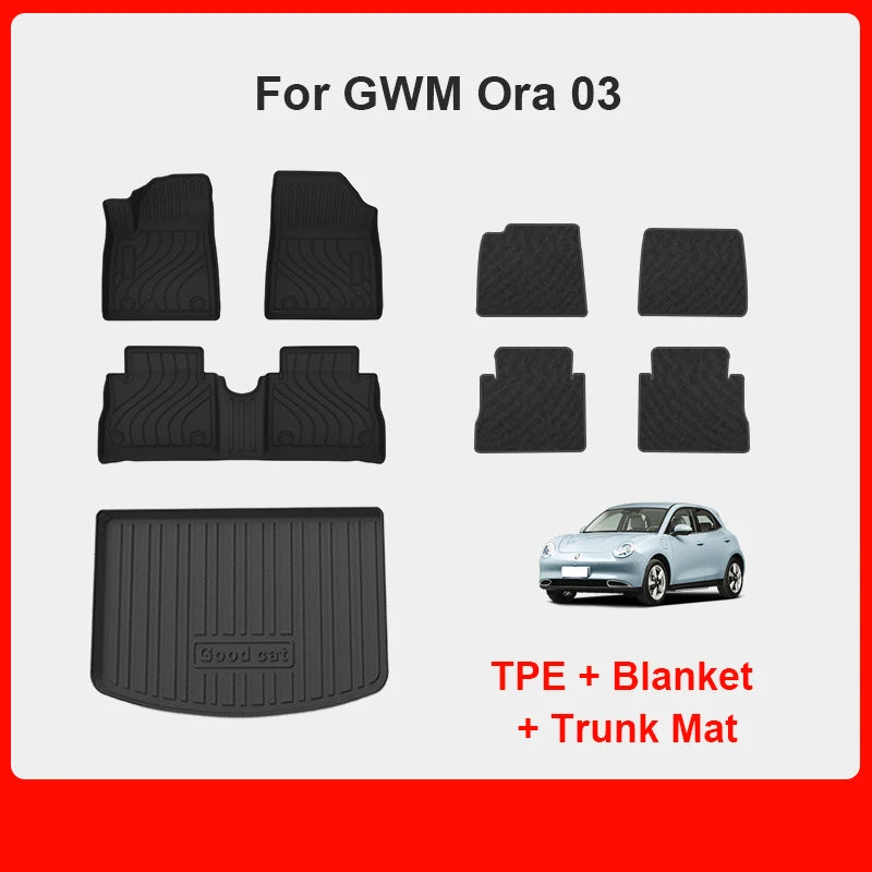 Custom TPE Trunk Cargo Mat for GWM Ora 03 / Haomao Funky Cat -Waterproof & Durable Car Interior Accessories