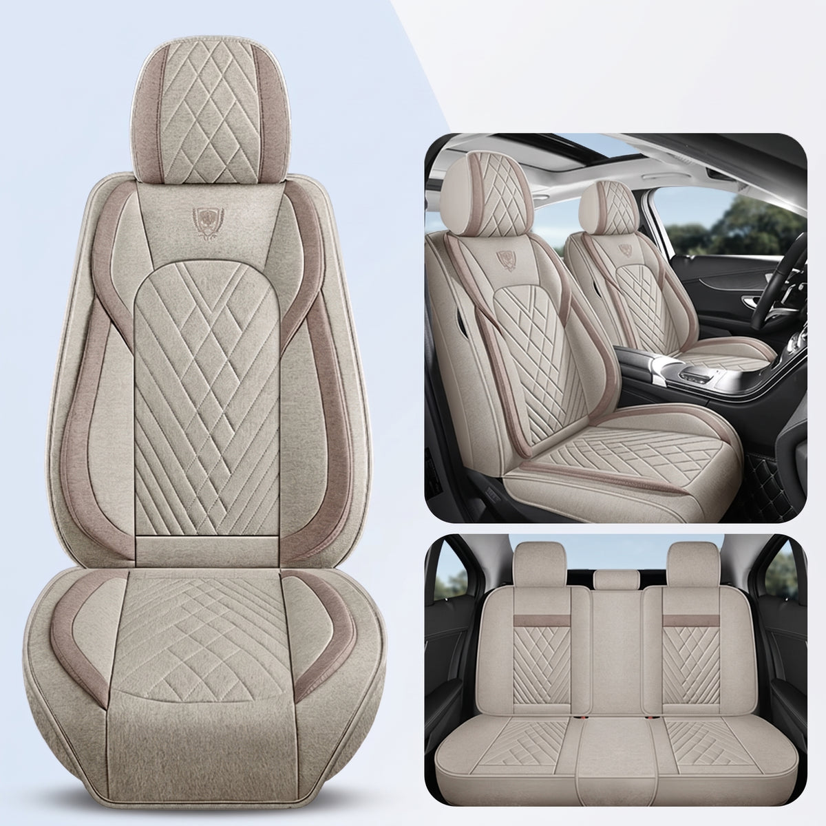 Capas de assento de linho personalizadas para Haval H6 H5 H9 Jolion | Envolvimento total respirável