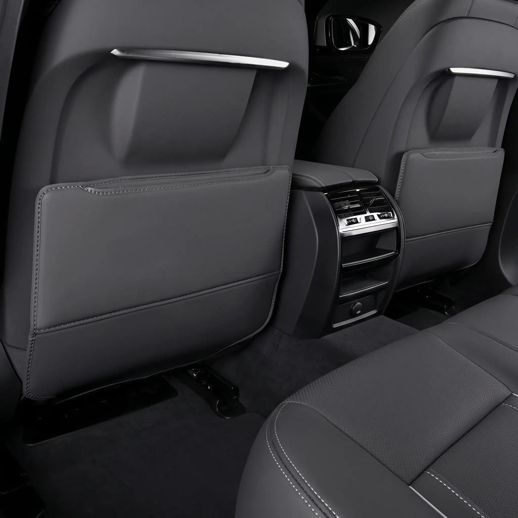 Custom Seat Back Kick Mats for Volvo EX30 -Waterproof Leather Car Seat Protectors with Storage Bag | carblaze 1