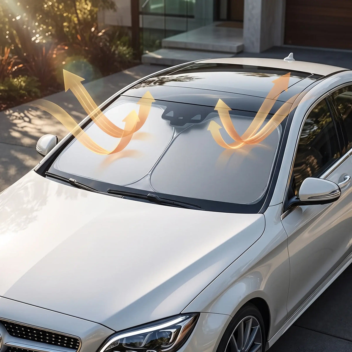 Foldable Front Windshield Sunshade Umbrella Heat Shield UV Protector | carblaze 1