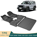 GWM TANK 300 2021 2022 2023 Custom TPE Floor Mats | All-Weather Waterproof Tray Mat Interior Accessories