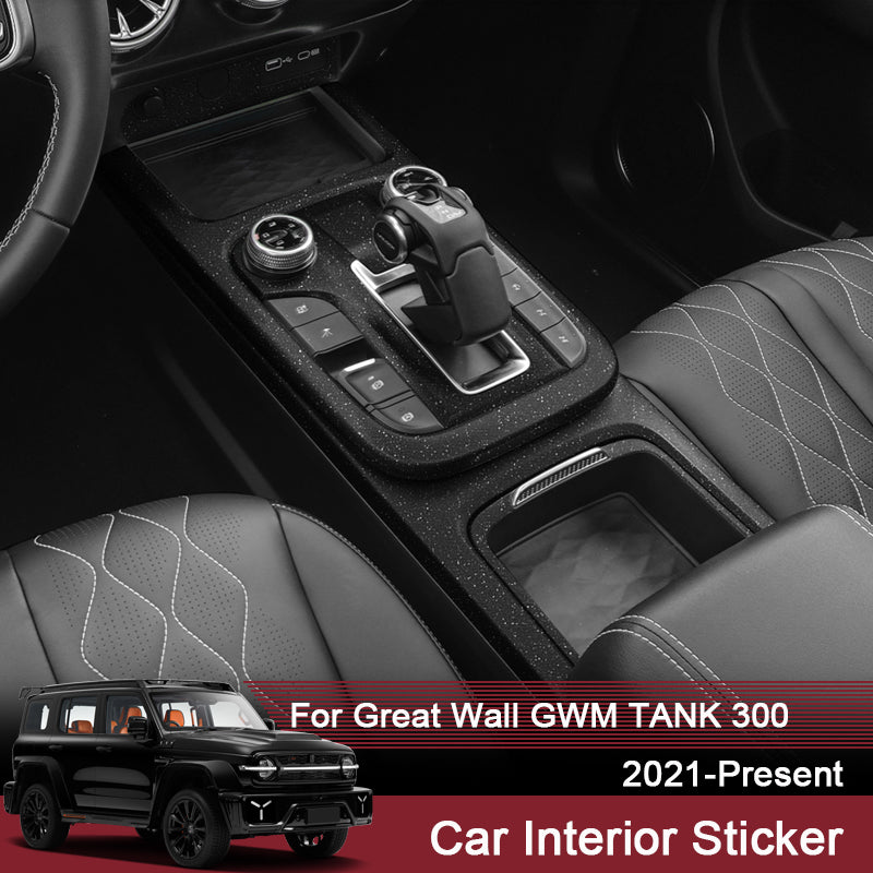 Custom Carbon Fiber Car Interior Sticker Kit for GWM TANK 300 2021-2024 - Waterproof Vinyl Decals