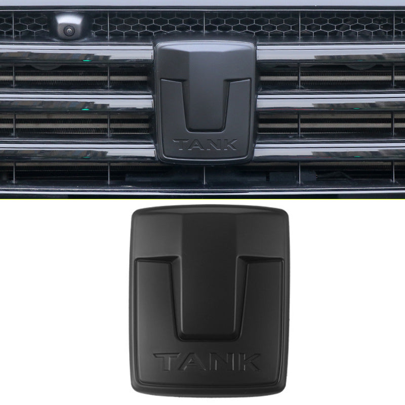 Black ABS Car Front Rear Logo Badge Emblem Sticker Compatible for Great Wall GWM WEY TANK 300 2019-2022