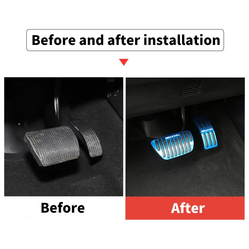 Anti-Slip Foot Pedal Pads for Haval H6 3rd Gen Jolion H6S Dargo 2021 2022 Automatic Transmission Only