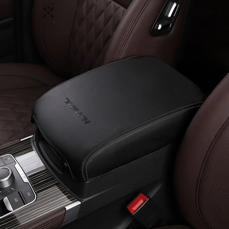 Great Wall Haval H9 2015-2022 PU Leather Armrest Cover Center Console Lid Pad Ergonomic Elbow Support