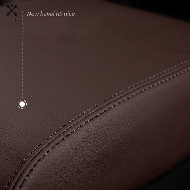 Great Wall Haval H9 2015-2022 PU Leather Armrest Cover Center Console Lid Pad Ergonomic Elbow Support