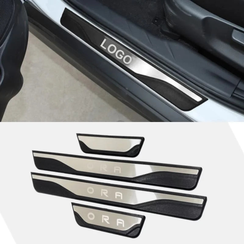 Custom Door Sill Protector for ORA Cat Funky Cat Good Cat 2022 2023 -Anti-Dirty Scuff Plate Cover Guard Trim