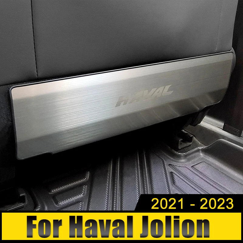 Haval Jolion 2021-2023 Stainless Steel Seat Back Anti Kick Pad | Child Kick Protector & Anti Dirty Mats (2 Pcs Set)