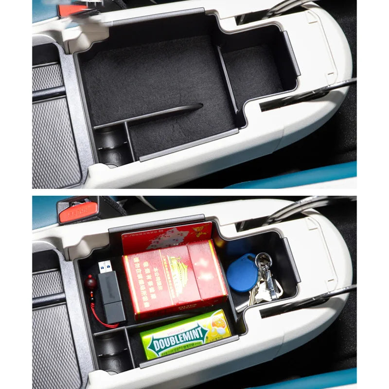Custom Center Armrest Storage Box Flocking Organizer for Ora Good Cat Haomao Funky Cat 2020-2023