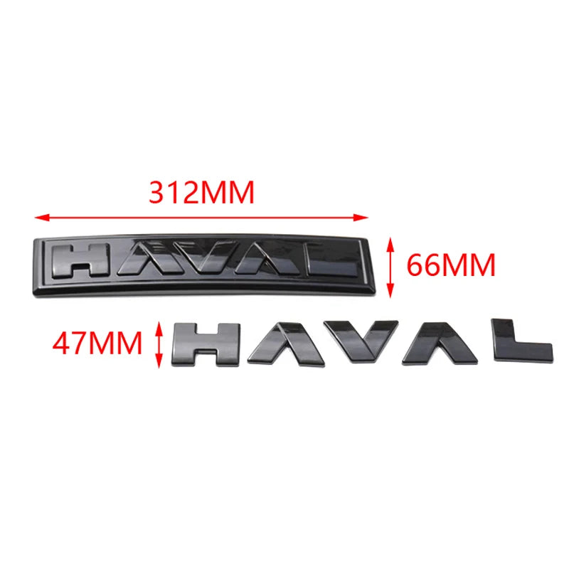 Front Grille Hood Logo Stickers For Haval H6 3rd Gen DHT-PHEV 2023 Front Rear Trunk Styling Emblem Paste Car Accessories