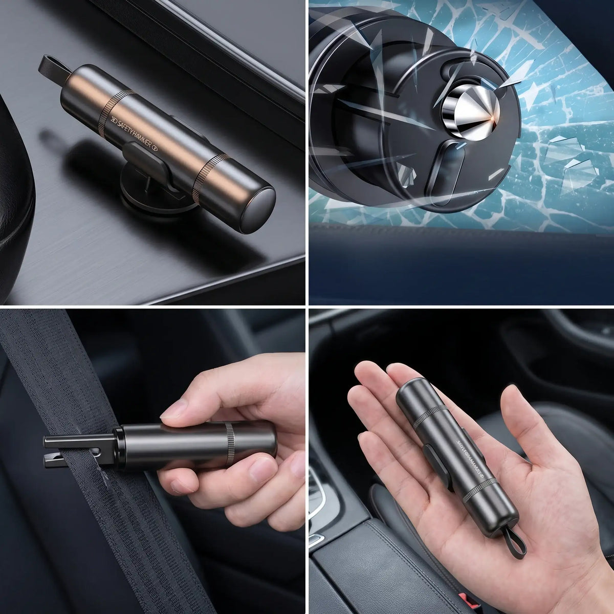 2-in-1 Car Emergency Window Breaker & Seatbelt Cutter | Escape Safety Tool | carblaze 1