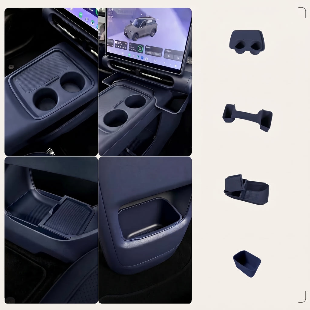 Kit intérieur de 18 pièces pour Leapmotor B03X, plateaux de console en silicone TPE