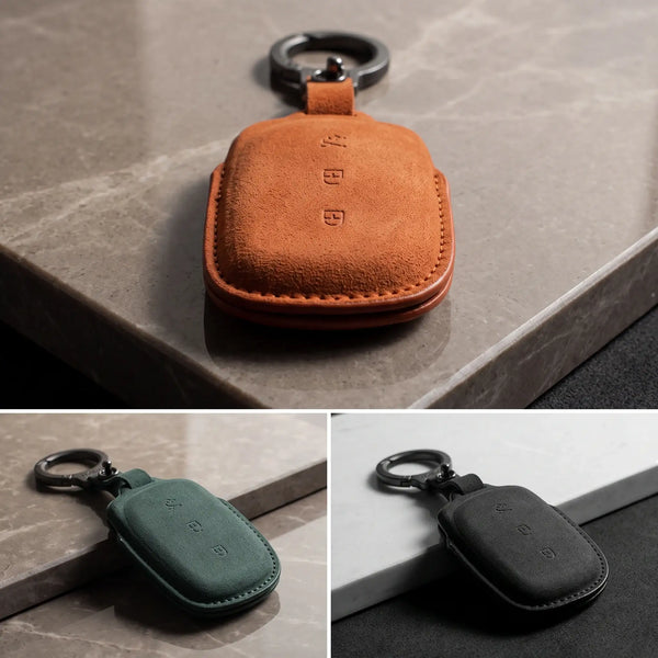 Premium Alcantara-Style Suede Leather Key Fob Cover for Lynk & Co 02 | carblaze 1